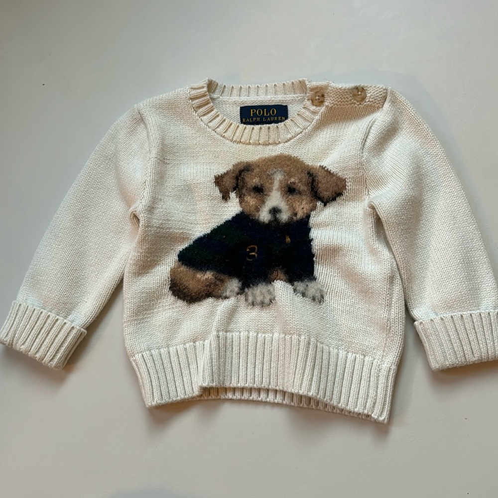 EUC Polo Ralph Lauren Baby Dog Sweater